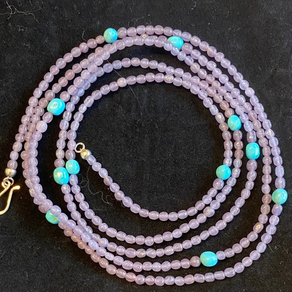Jay King Desert Rose Amethyst and Turquoise 60 inch Necklace(131) - Picture 1 of 4